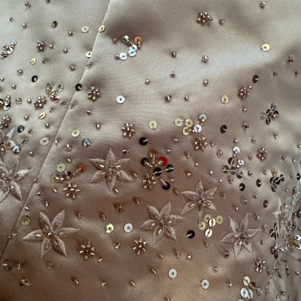 Tan 2 Piece Dress - Prom or Bridesmaid Dress Size 4 - Picture 6 of 6